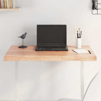vidaXL Plateau de table 80x40x(2-4) cm Bois massif traité Bords naturels