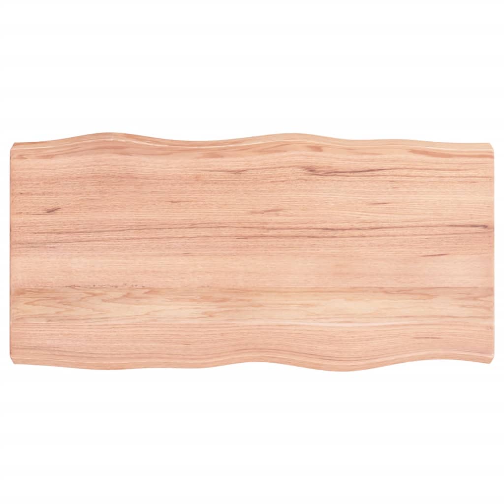 vidaXL Plateau de table 80x40x(2-6) cm en bois massif traité avec bords naturels