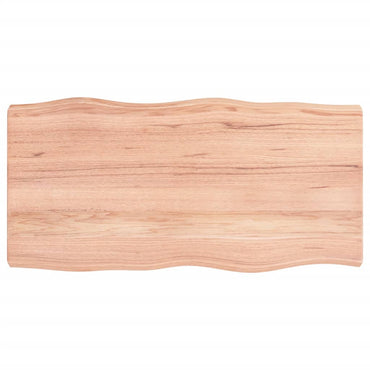 vidaXL Plateau de table 80x40x(2-6) cm en bois massif traité avec bords naturels