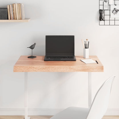 vidaXL Plateau de table 80x40x(2-6) cm en bois massif traité avec bords naturels