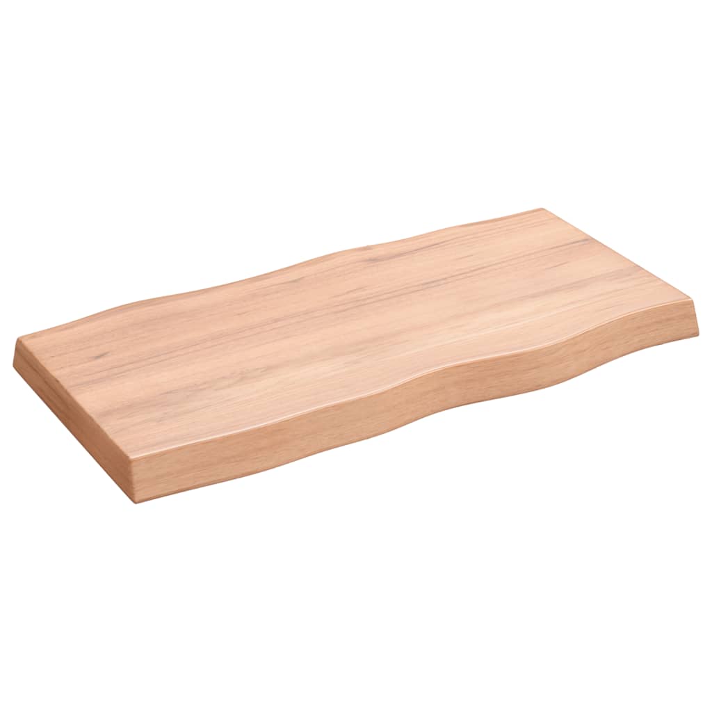vidaXL Plateau de table 80x40x(2-6) cm en bois massif traité avec bords naturels