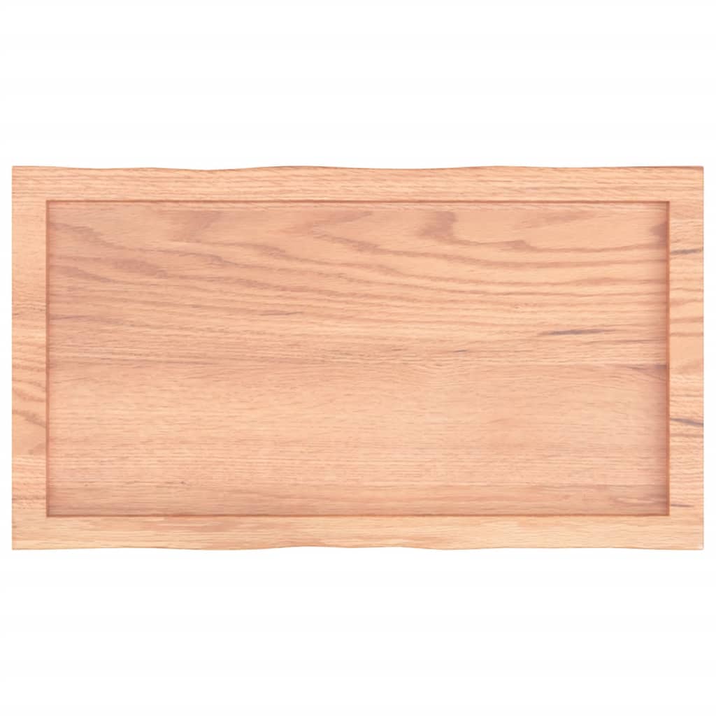 vidaXL Plateau de table 80x40x(2-6) cm en bois massif traité avec bords naturels
