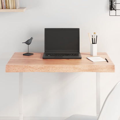 vidaXL Plateau de table 80x40x(2-6) cm en bois massif traité avec bords naturels