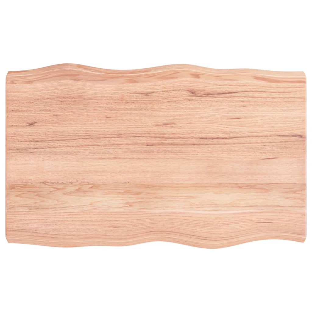 vidaXL Plateau de table 80x50x(2-6) cm Bois massif traité Bords naturels