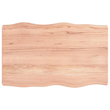 vidaXL Plateau de table 80x50x(2-6) cm Bois massif traité Bords naturels