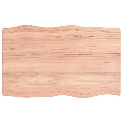 vidaXL Plateau de table 80x50x(2-6) cm Bois massif traité Bords naturels