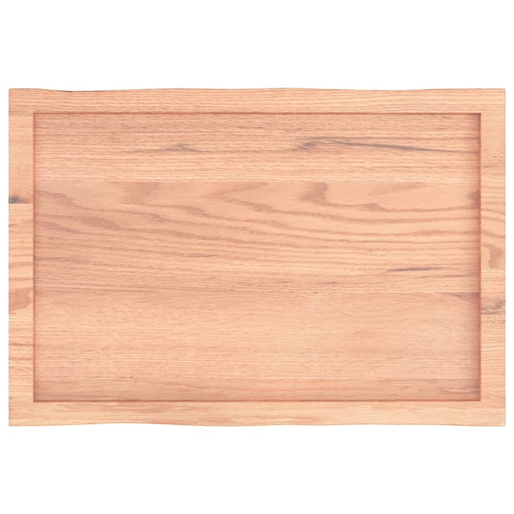 vidaXL Plateau de table 80x50x(2-6) cm Bois massif traité Bords naturels