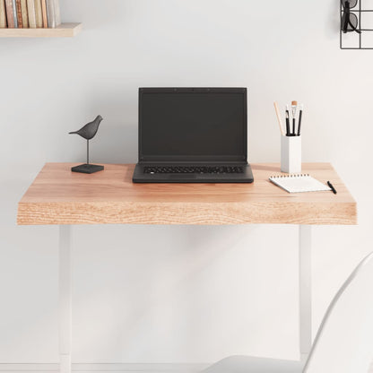 vidaXL Plateau de table 80x50x(2-6) cm Bois massif traité Bords naturels