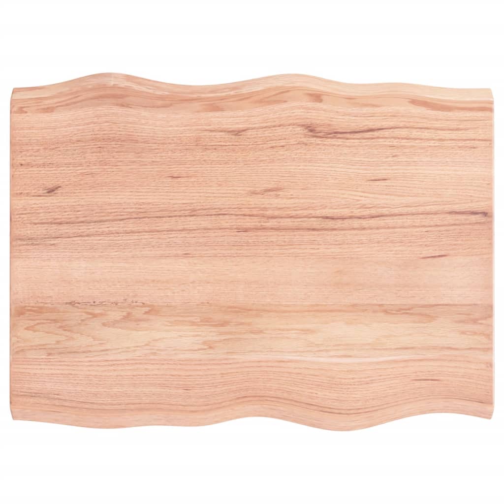 vidaXL Plateau de table 80x60x(2-4) cm Bois massif traité Bords naturels