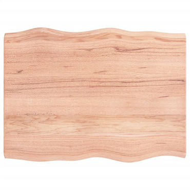 vidaXL Plateau de table 80x60x(2-4) cm Bois massif traité Bords naturels