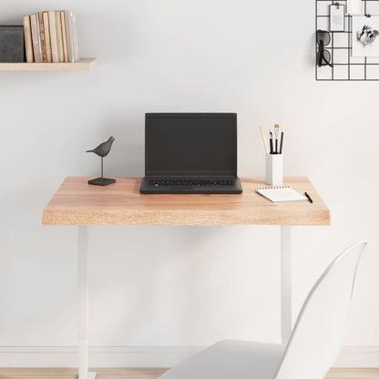 vidaXL Plateau de table 80x60x(2-4) cm Bois massif traité Bords naturels