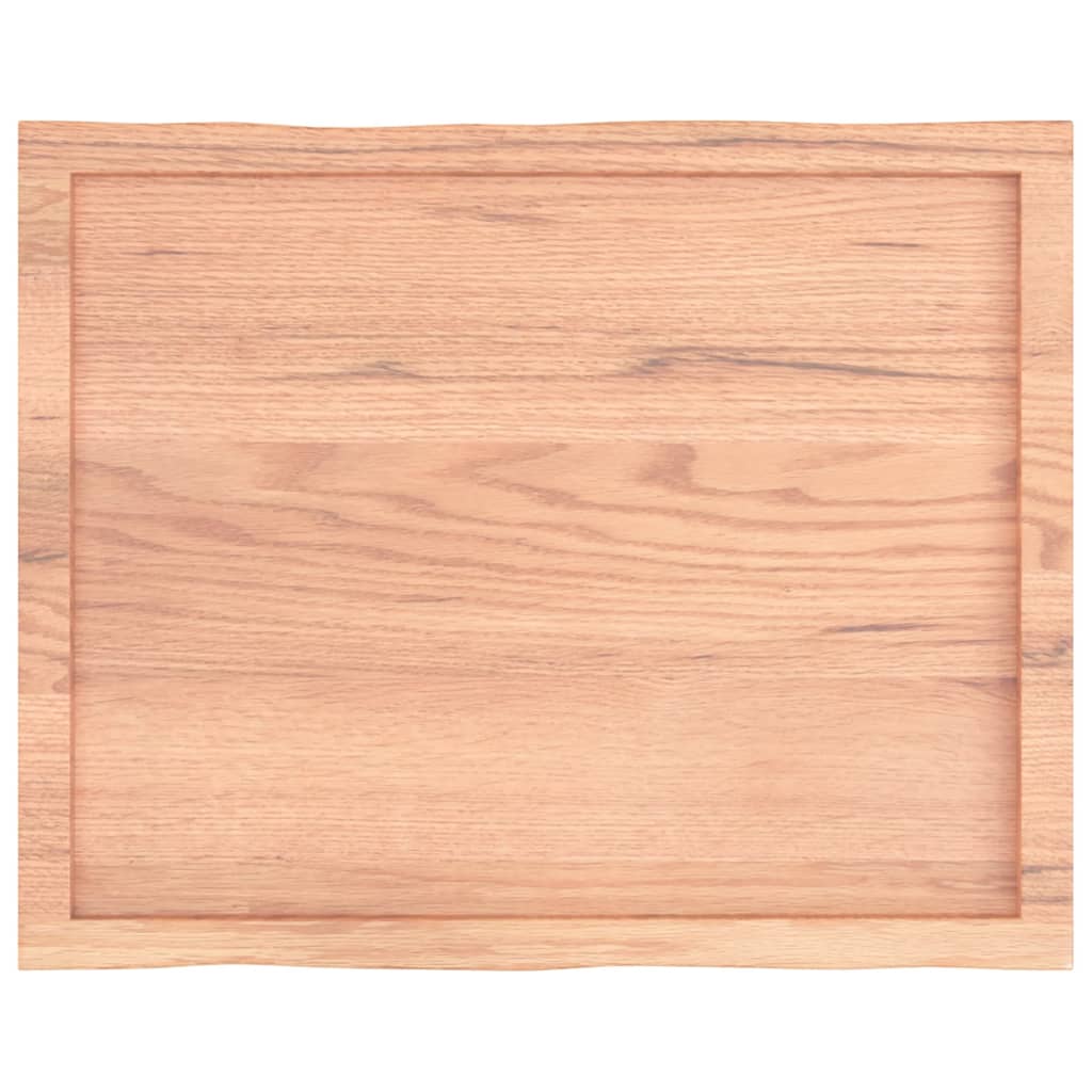 vidaXL Plateau de table 80x60x(2-4) cm Bois massif traité Bords naturels