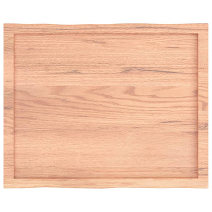 vidaXL Plateau de table 80x60x(2-4) cm Bois massif traité Bords naturels