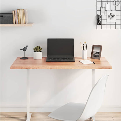 vidaXL Plateau de table 100x40x2 cm Bois de chêne massif traité Bords naturels