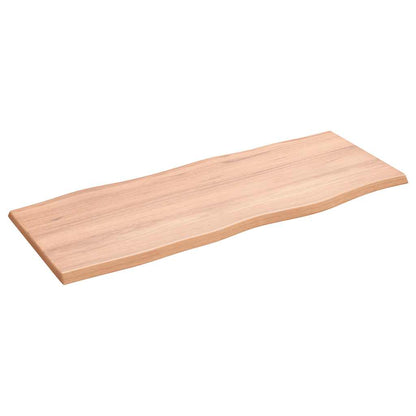 vidaXL Plateau de table 100x40x2 cm Bois de chêne massif traité Bords naturels