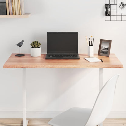 vidaXL Plateau de table 100x40x2 cm Bois de chêne massif traité Bords naturels