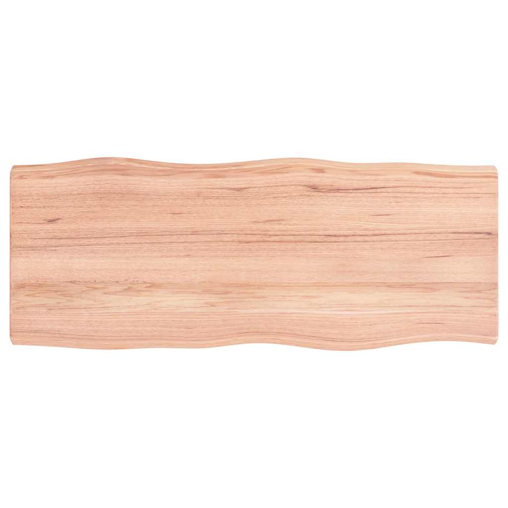 vidaXL Plateau de table 100x40x(2-4) cm bois massif traité avec bords naturels