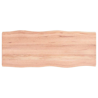 vidaXL Plateau de table 100x40x(2-4) cm bois massif traité avec bords naturels