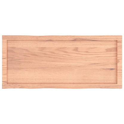 vidaXL Plateau de table 100x40x(2-4) cm bois massif traité avec bords naturels