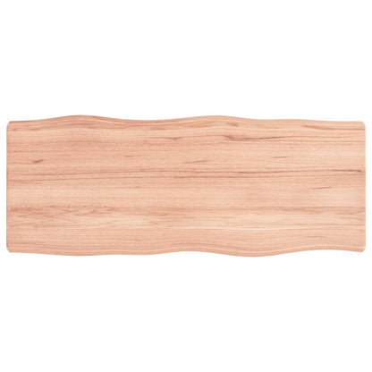 vidaXL Plateau de table 100x40x(2-6) cm Bois massif traité Bords naturels