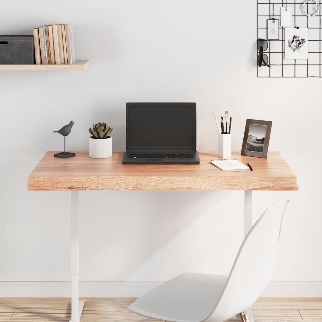 vidaXL Plateau de table 100x40x(2-6) cm Bois massif traité Bords naturels