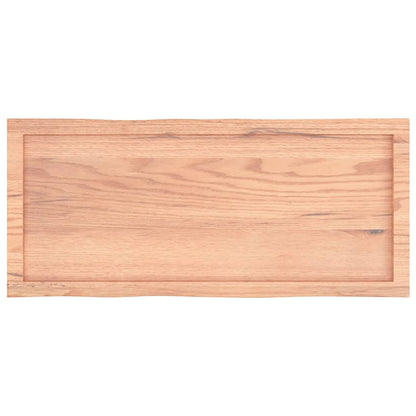 vidaXL Plateau de table 100x40x(2-6) cm Bois massif traité Bords naturels