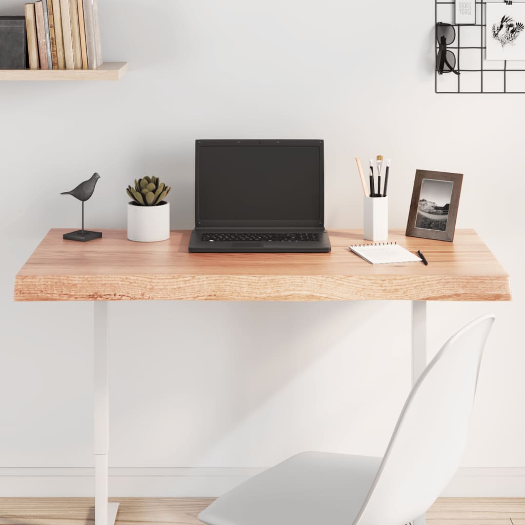 vidaXL Plateau de table 100x40x(2-6) cm Bois massif traité Bords naturels