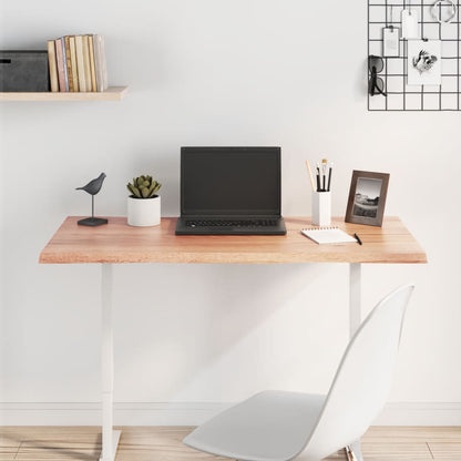 vidaXL Plateau de table 100x50x2 cm Chêne massif traité Bord naturel