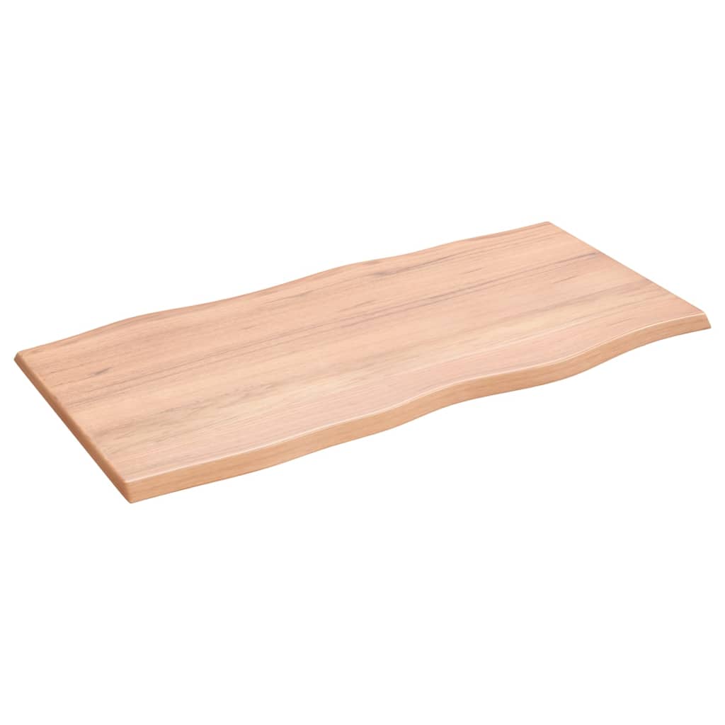 vidaXL Plateau de table 100x50x2 cm Chêne massif traité Bord naturel