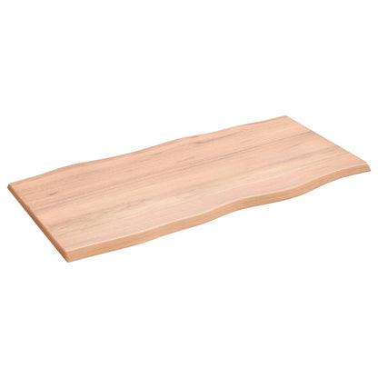 vidaXL Plateau de table 100x50x2 cm Chêne massif traité Bord naturel