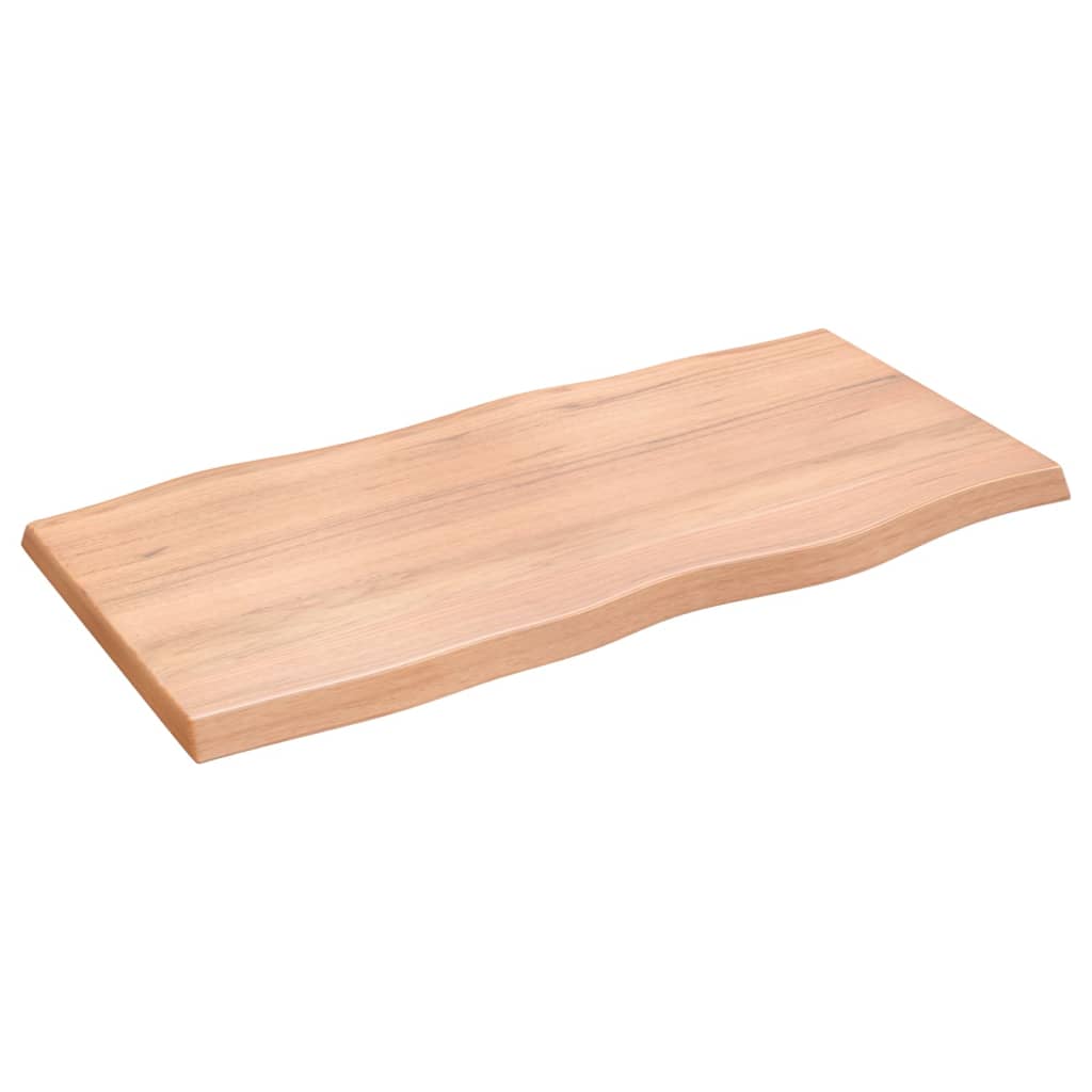 vidaXL Plateau de table 100x50x(2-4) cm Bois massif traité Bords naturels