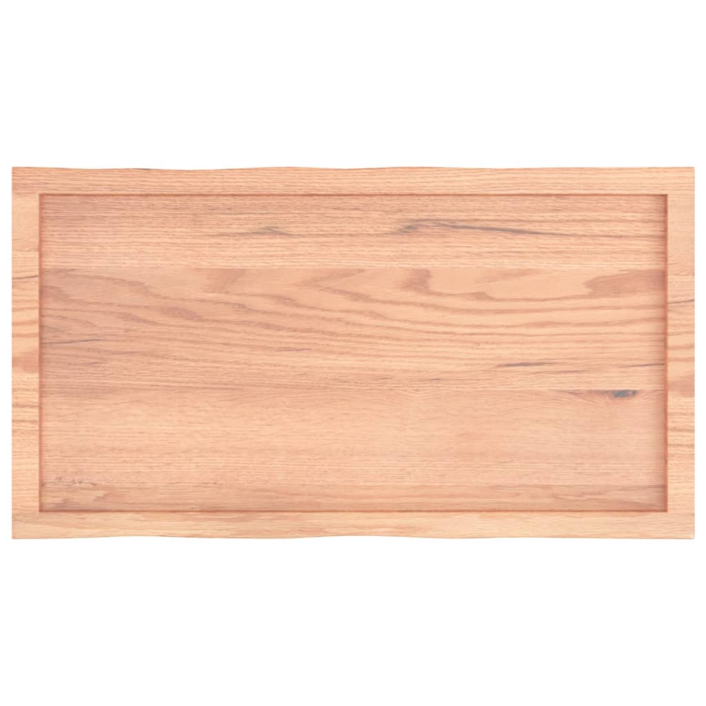 vidaXL Plateau de table 100x50x(2-4) cm Bois massif traité Bords naturels