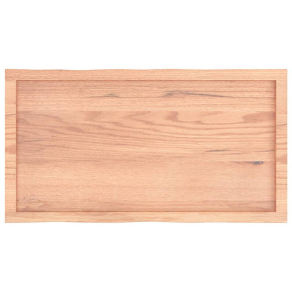 vidaXL Plateau de table 100x50x(2-4) cm Bois massif traité Bords naturels