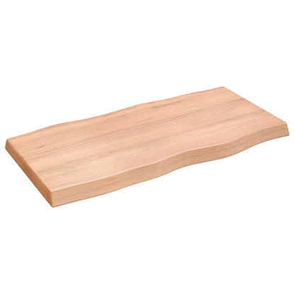 vidaXL Plateau de table 100x50x(2-6) cm en bois massif traité avec bords naturels