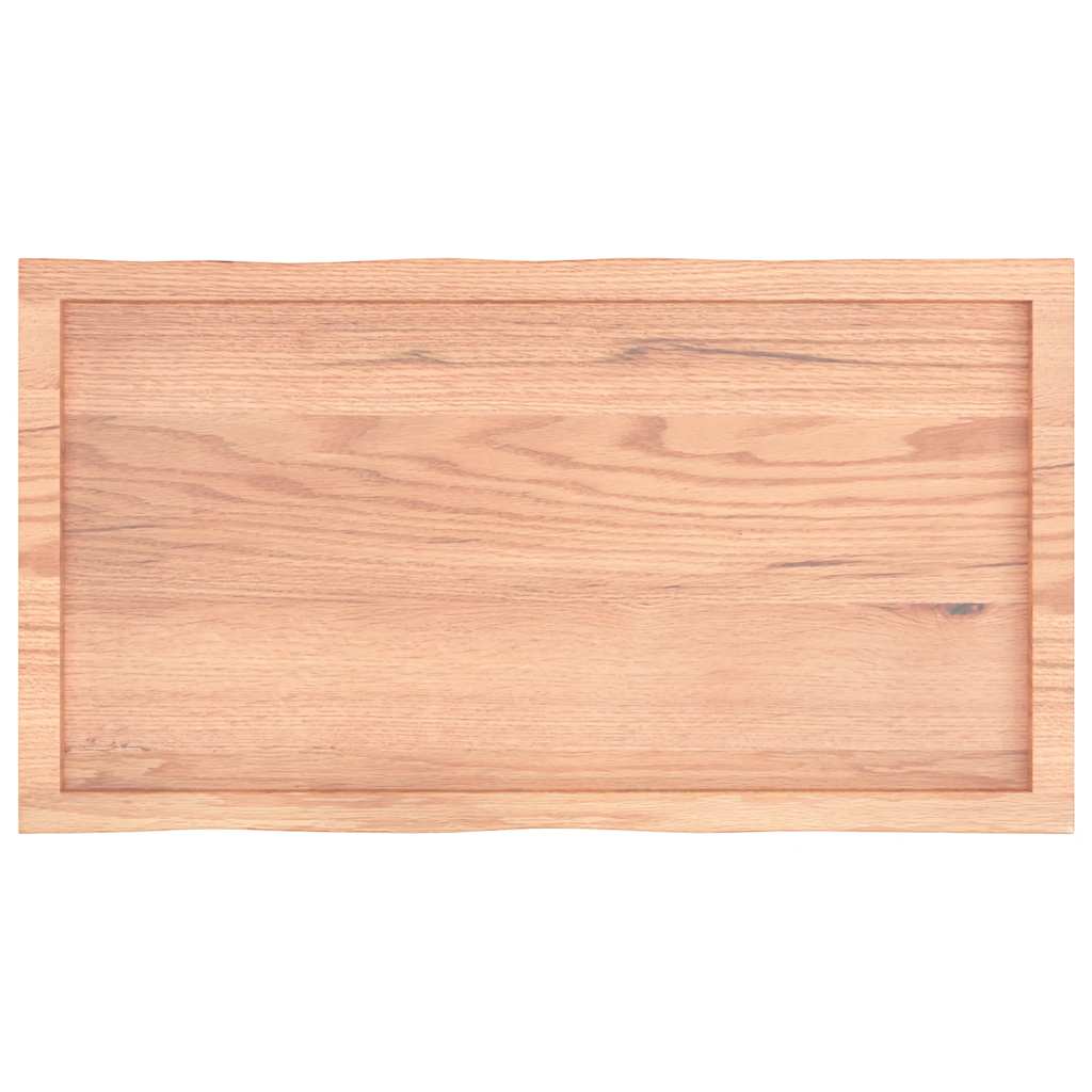 vidaXL Plateau de table 100x50x(2-6) cm en bois massif traité avec bords naturels