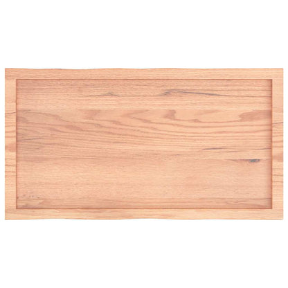 vidaXL Plateau de table 100x50x(2-6) cm en bois massif traité avec bords naturels