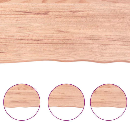 vidaXL Plateau de table 100x50x(2-6) cm en bois massif traité avec bords naturels
