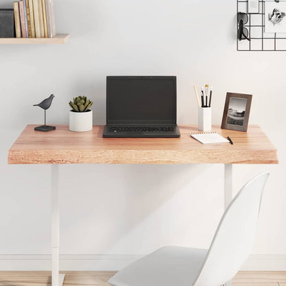 vidaXL Plateau de table 100x50x(2-6) cm en bois massif traité avec bords naturels