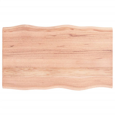vidaXL Plateau de table 100x60x2 cm Chêne massif Traité Chant naturel