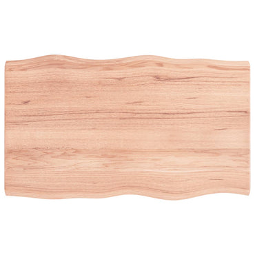 vidaXL Plateau de table 100x60x(2-4) cm Bois massif traité Bords naturels