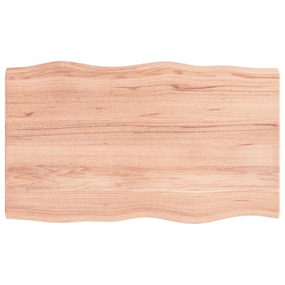 vidaXL Plateau de table 100x60x(2-4) cm Bois massif traité Bords naturels