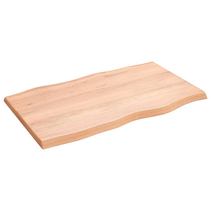vidaXL Plateau de table 100x60x(2-4) cm Bois massif traité Bords naturels