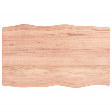 vidaXL Plateau de table 100x60x(2-6) cm Bois massif traité Bords naturels