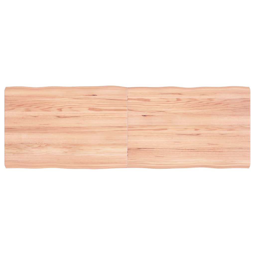 vidaXL Plateau de table 120x40x(2-4) cm bois massif traité avec bord naturel