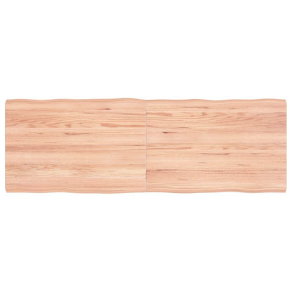 vidaXL Plateau de table 120x40x(2-4) cm bois massif traité avec bord naturel