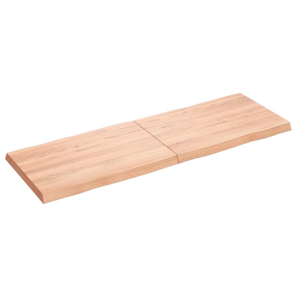 vidaXL Plateau de table 120x40x(2-4) cm bois massif traité avec bord naturel