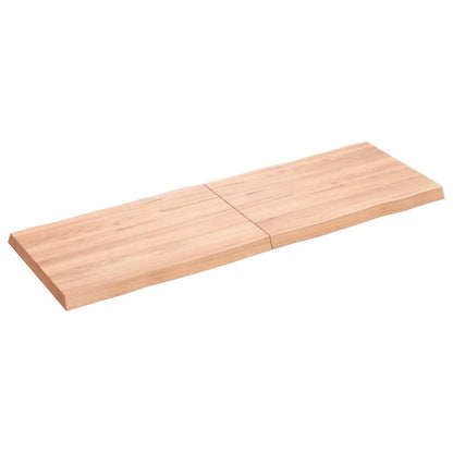 vidaXL Plateau de table 120x40x(2-4) cm bois massif traité avec bord naturel