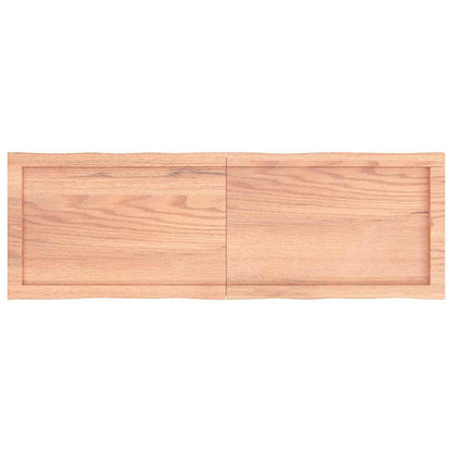 vidaXL Plateau de table 120x40x(2-4) cm bois massif traité avec bord naturel