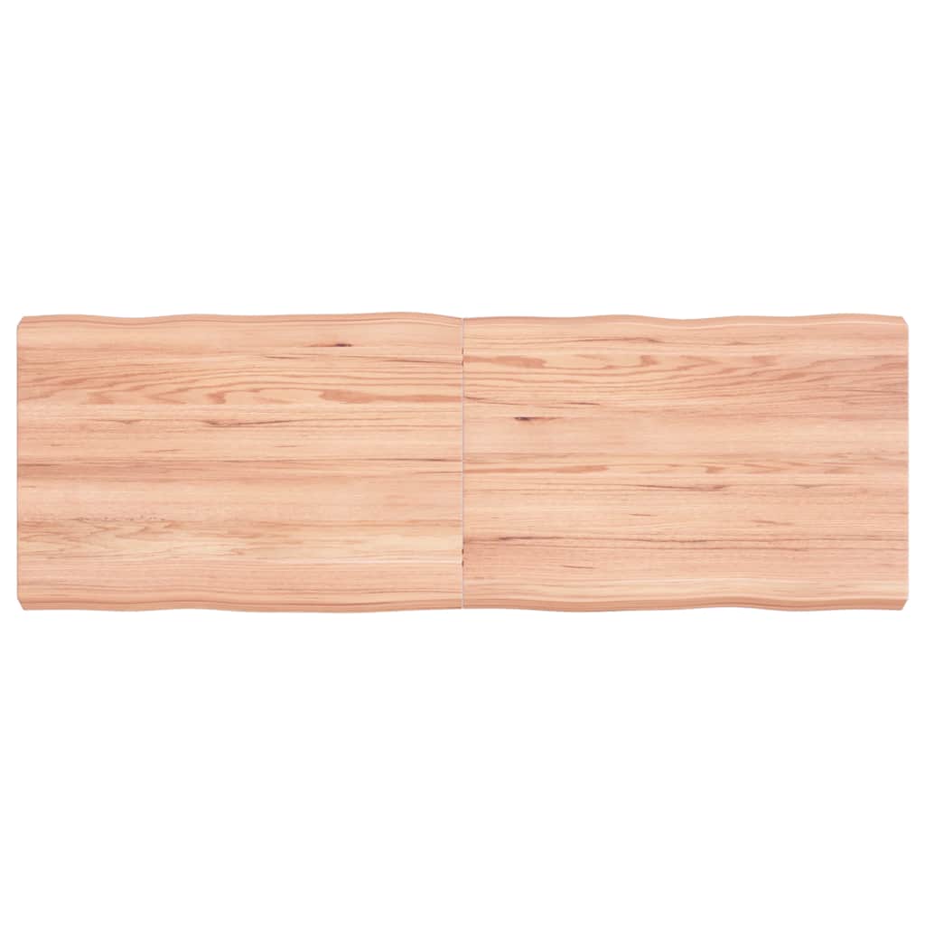 vidaXL Plateau de table 120x40x(2-6) cm en bois massif traité avec bord naturel