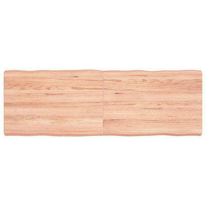 vidaXL Plateau de table 120x40x(2-6) cm en bois massif traité avec bord naturel